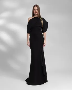 Asymmetrical Neckline Dress