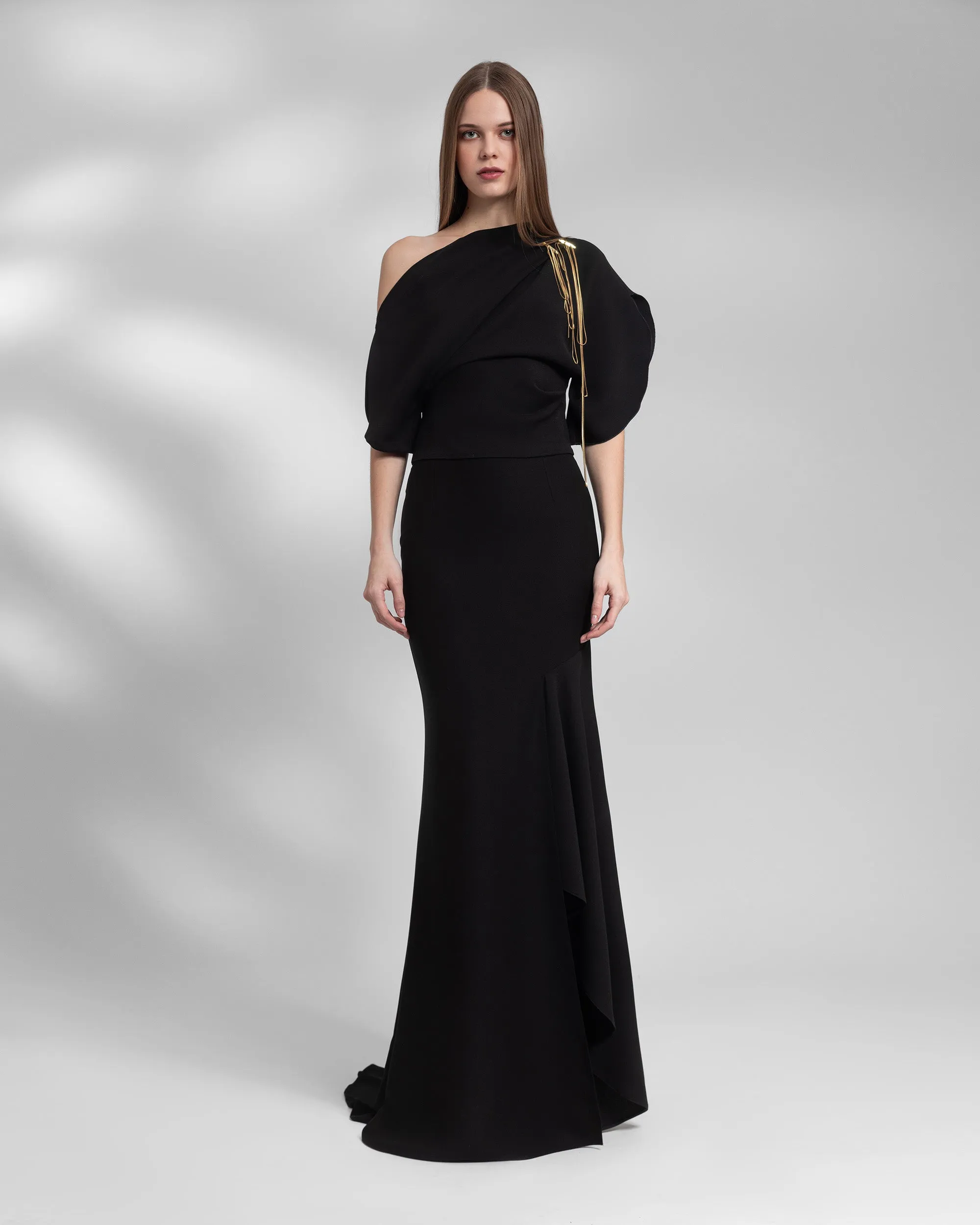 Asymmetrical Neckline Dress