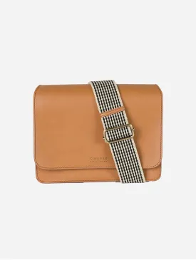 Audrey Apple Leather Vegan Crossbody | Brown