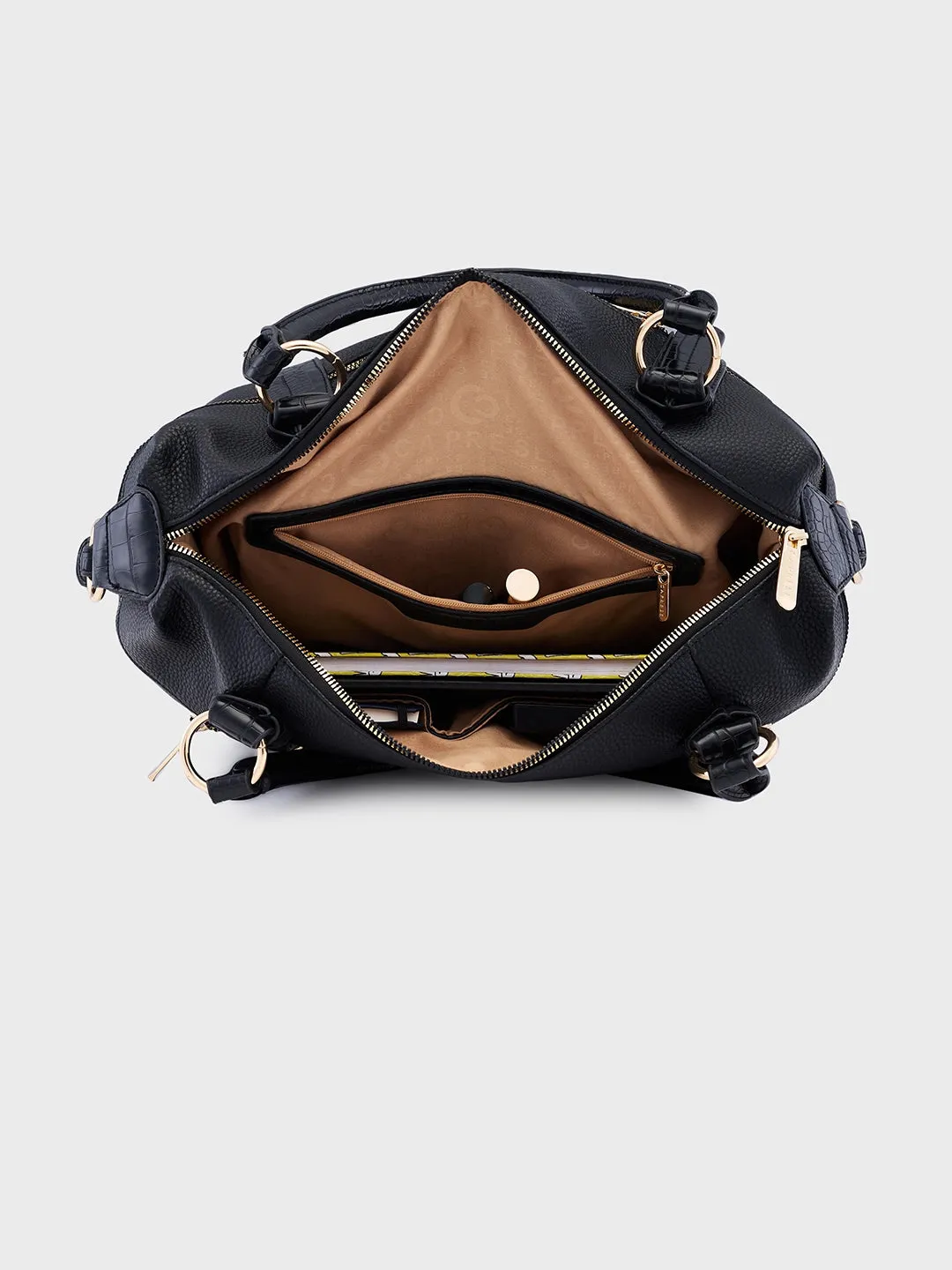 Caprese Nicole Satchel XL Black