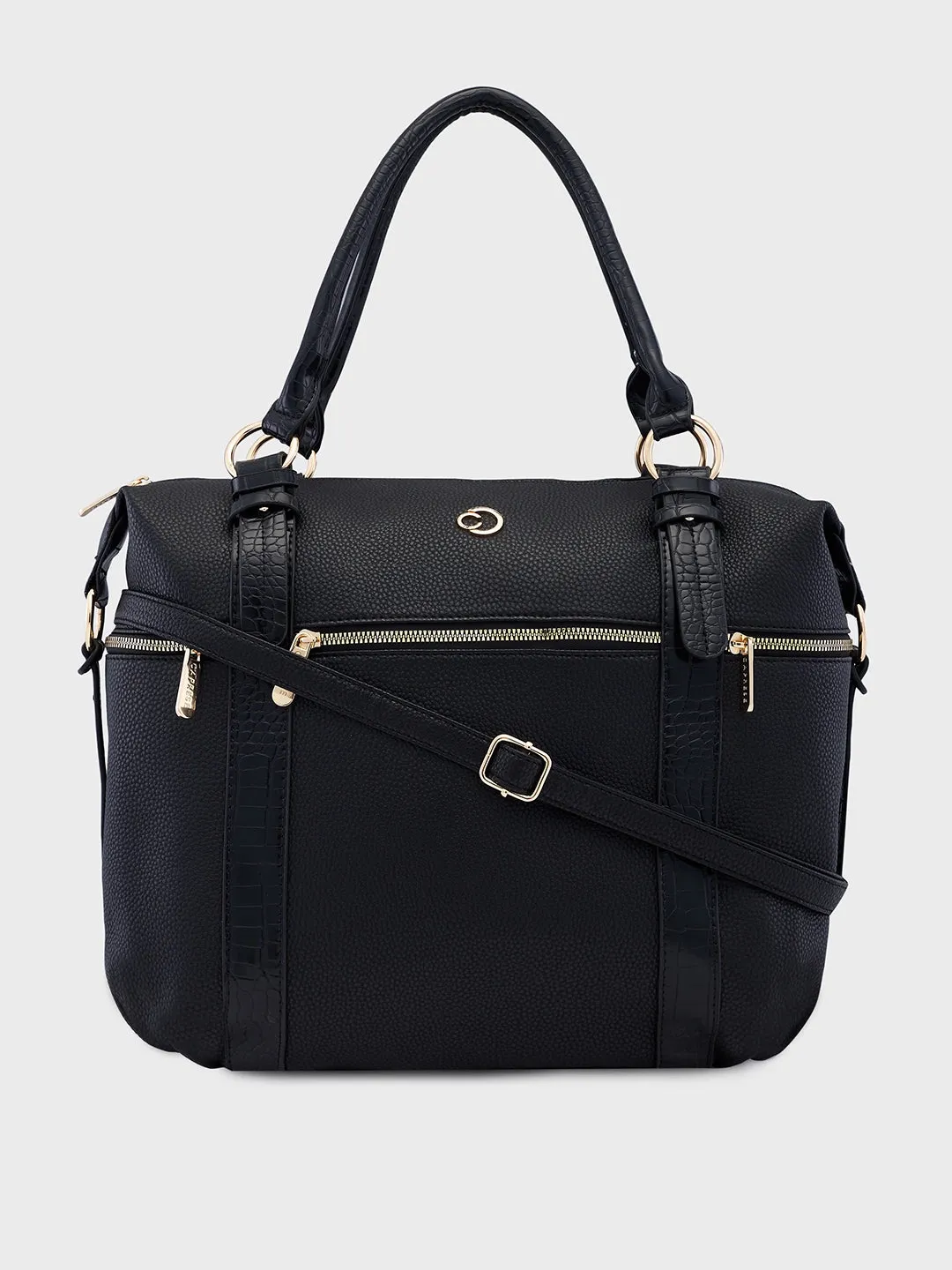 Caprese Nicole Satchel XL Black