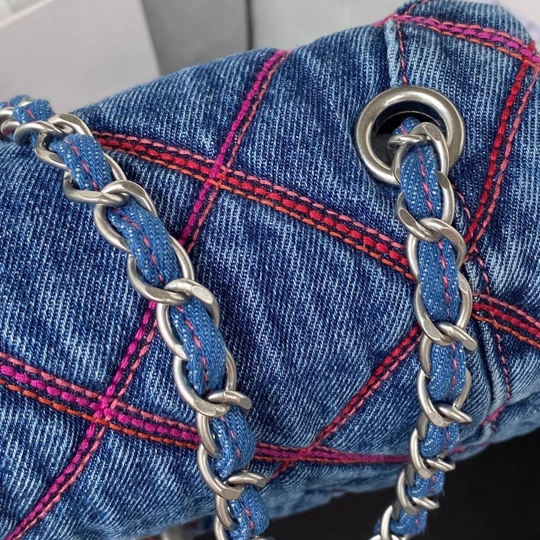 CC592 Printed Denim Message Bag / HIGHEST QUALITY VERSION