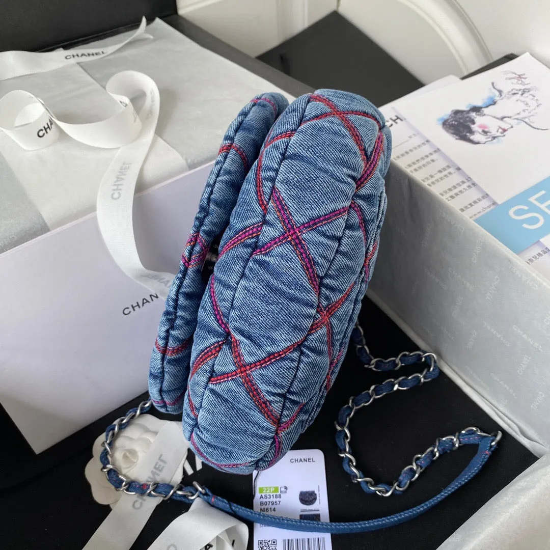 CC592 Printed Denim Message Bag / HIGHEST QUALITY VERSION