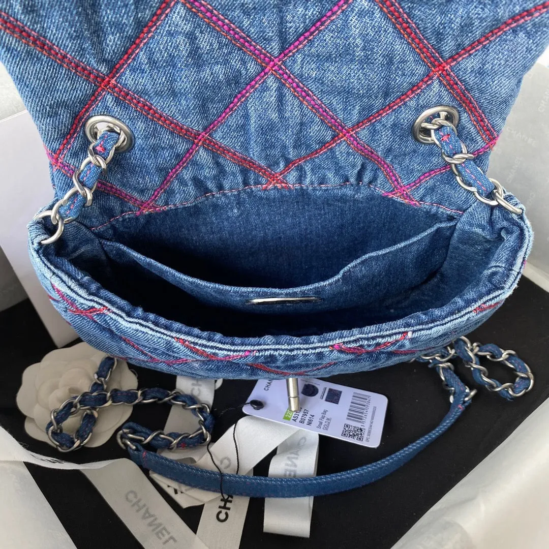 CC592 Printed Denim Message Bag / HIGHEST QUALITY VERSION