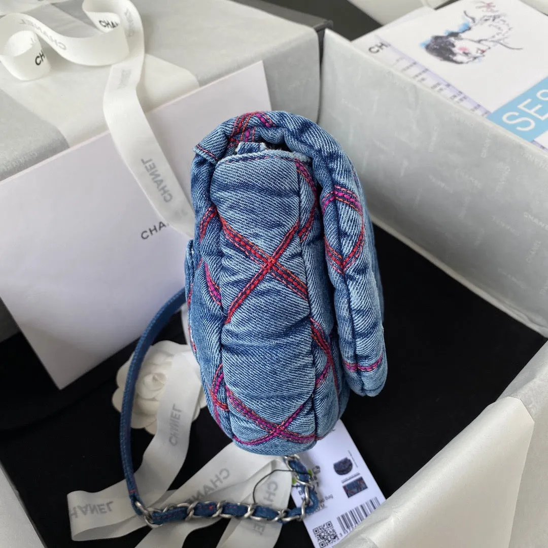 CC592 Printed Denim Message Bag / HIGHEST QUALITY VERSION