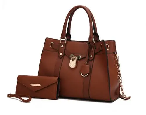 Christine Sustainable Chic Satchel Bag with Coordinating Wallet