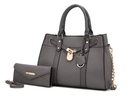 Christine Sustainable Chic Satchel Bag with Coordinating Wallet