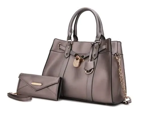 Christine Sustainable Chic Satchel Bag with Coordinating Wallet
