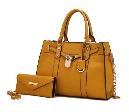 Christine Sustainable Chic Satchel Bag with Coordinating Wallet