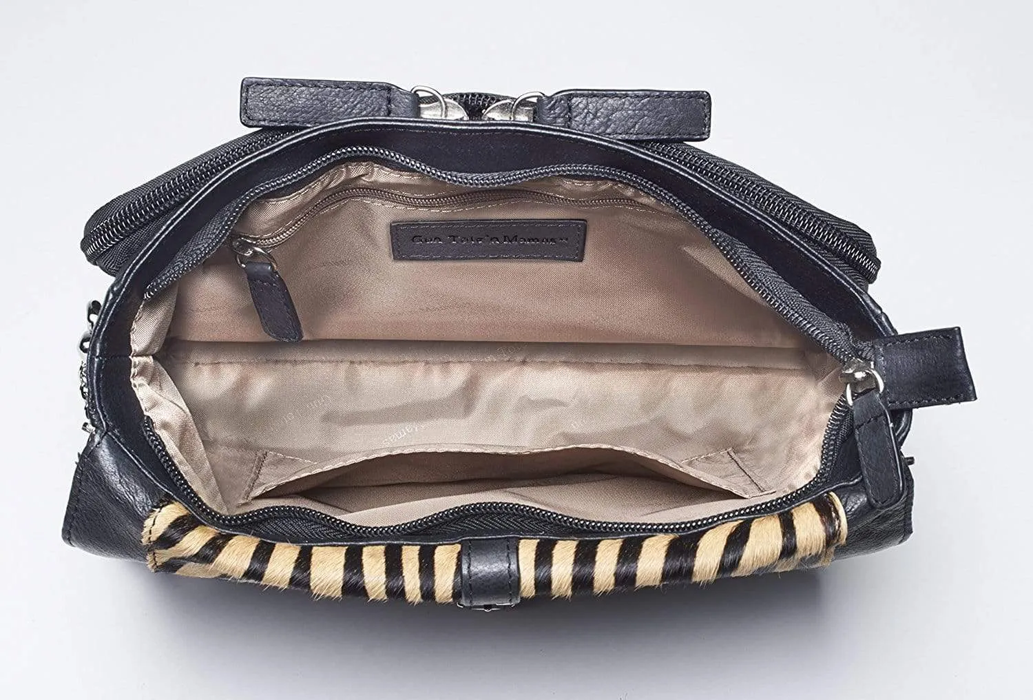Concealed Carry Zebra Hair-On Shoulder Clutch by Gun Tote'n Mamas