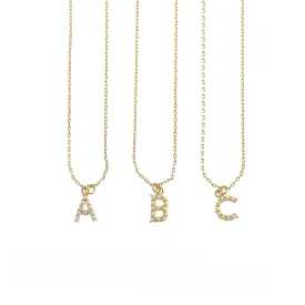 Dainty Love Pearl Initial Necklace