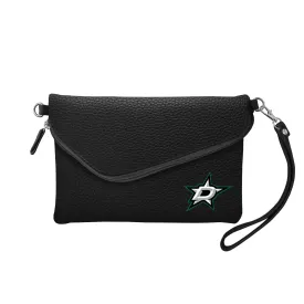 Dallas Stars Fold Over Crossbody Pebble