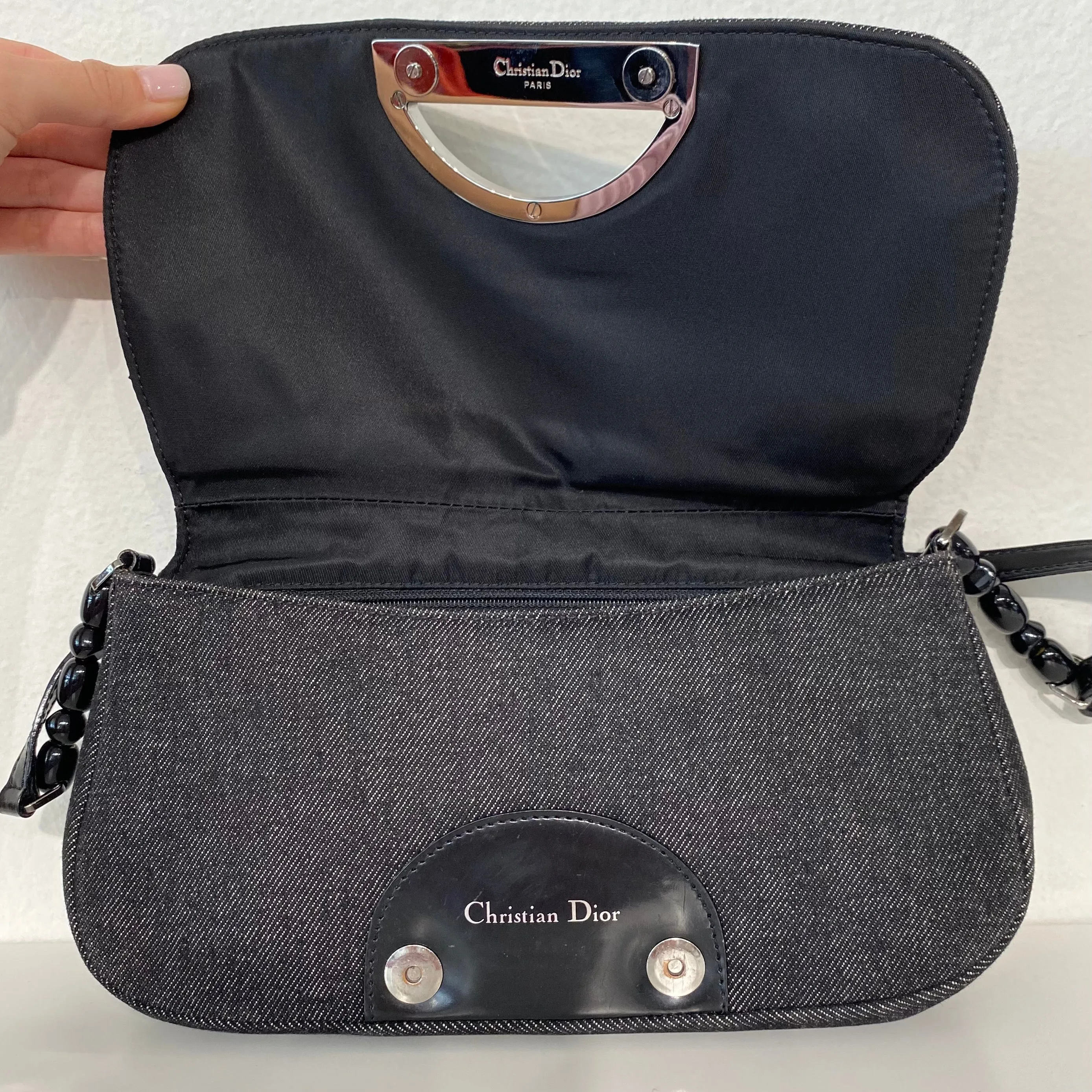 Dior Black Denim Malice Bag