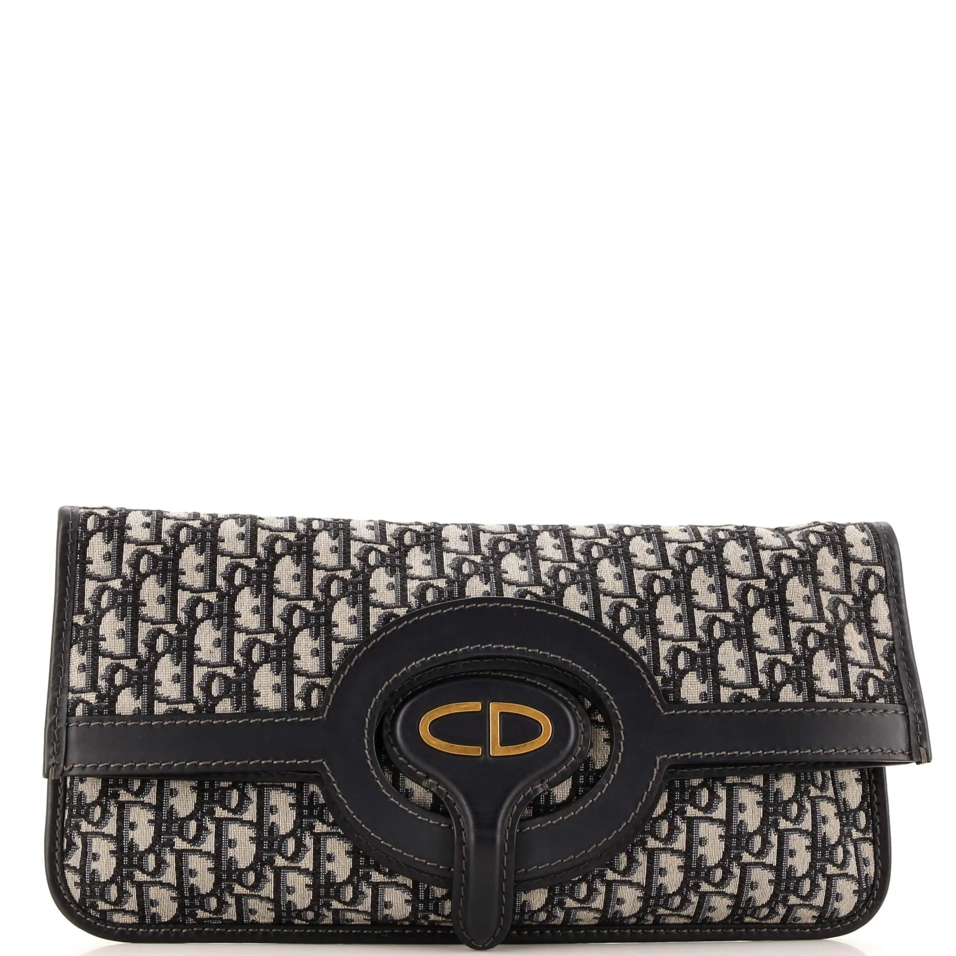 Fold Over Clutch Oblique Canvas