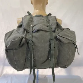 French Military Green Canvas Rucksack with Frame