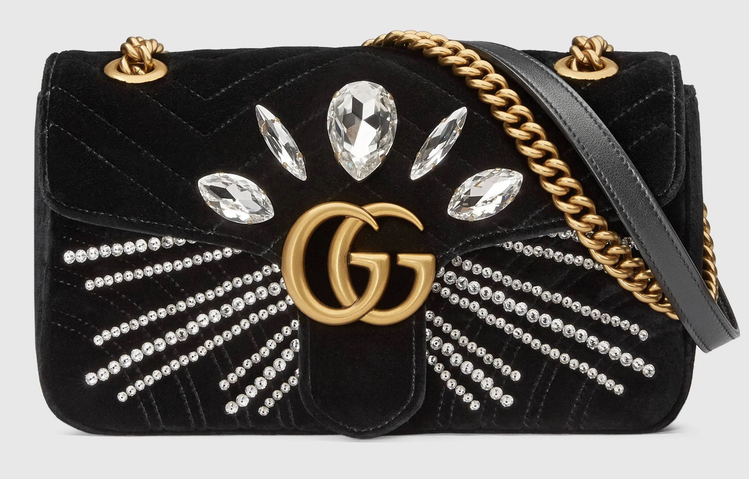 GG Marmont Small Shoulder Bag, Black