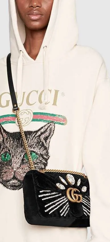 GG Marmont Small Shoulder Bag, Black