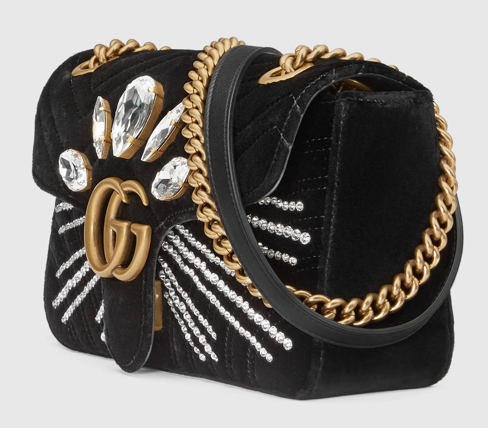 GG Marmont Small Shoulder Bag, Black