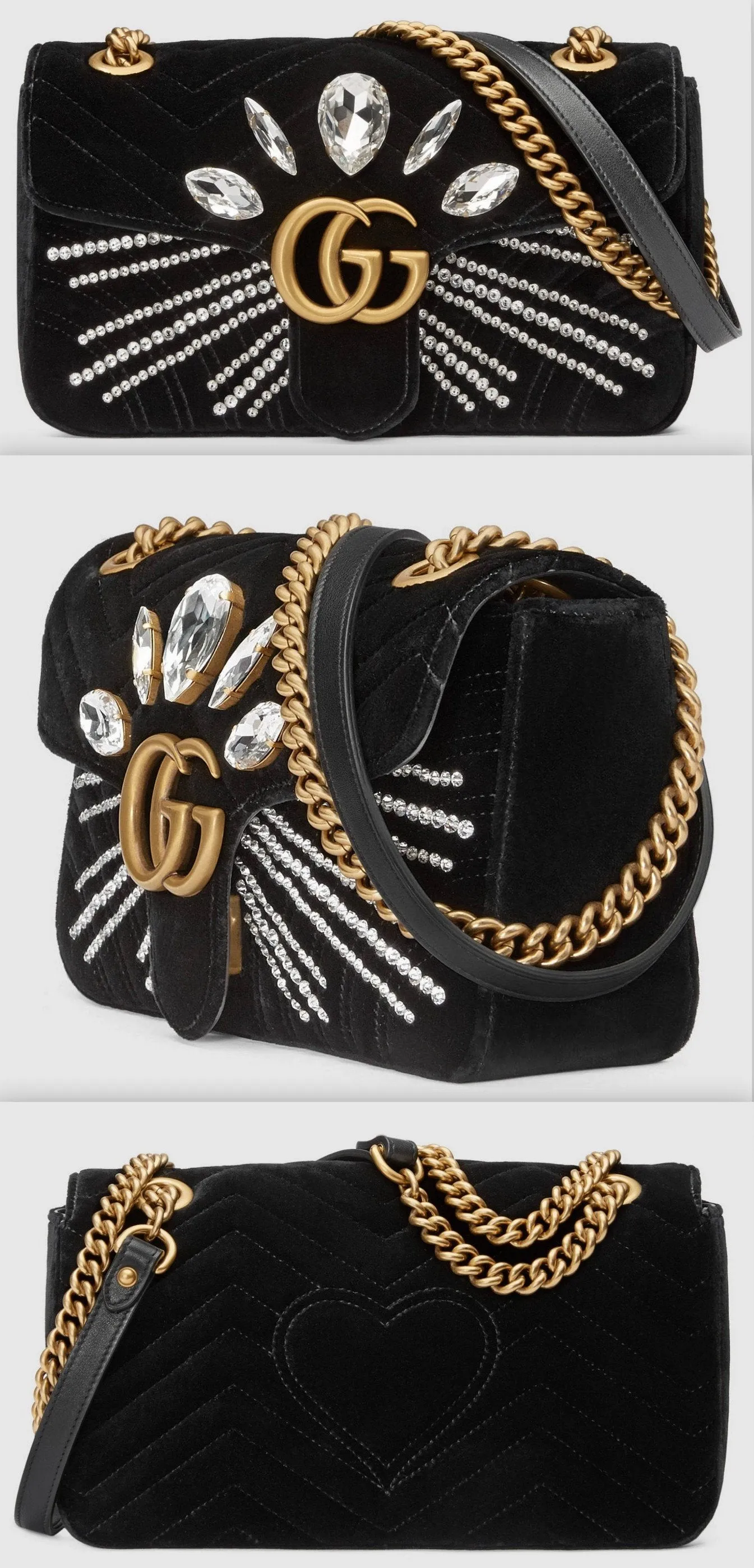 GG Marmont Small Shoulder Bag, Black