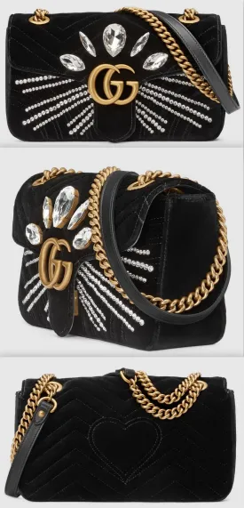 GG Marmont Small Shoulder Bag, Black