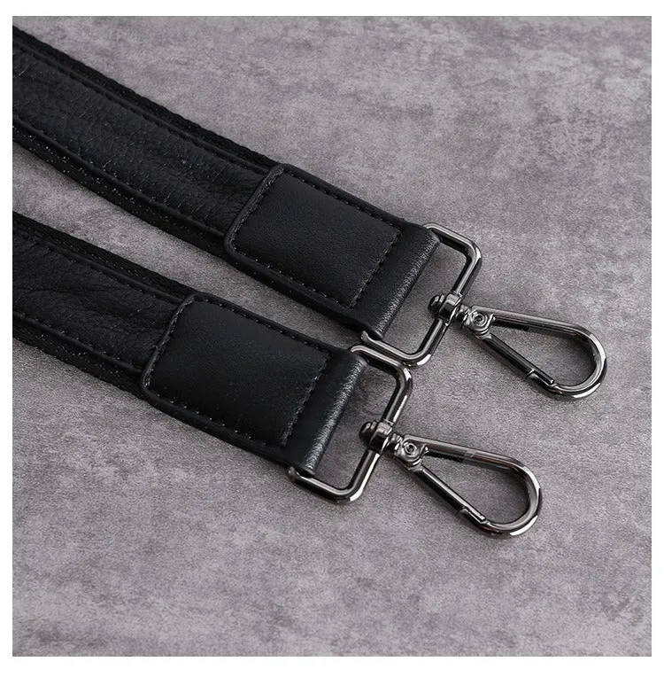 Girl Black Nylon Leather Satchel Rucksacks Bag Womens School Backpack Purse Nylon Leather Travel Rucksack for Ladies