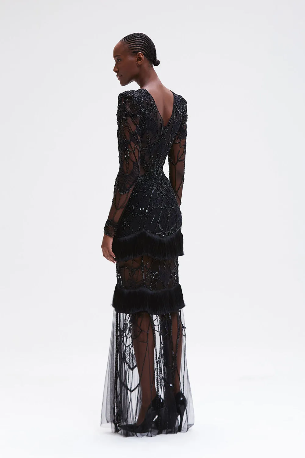 Gossamer Fringe Maxi Dress