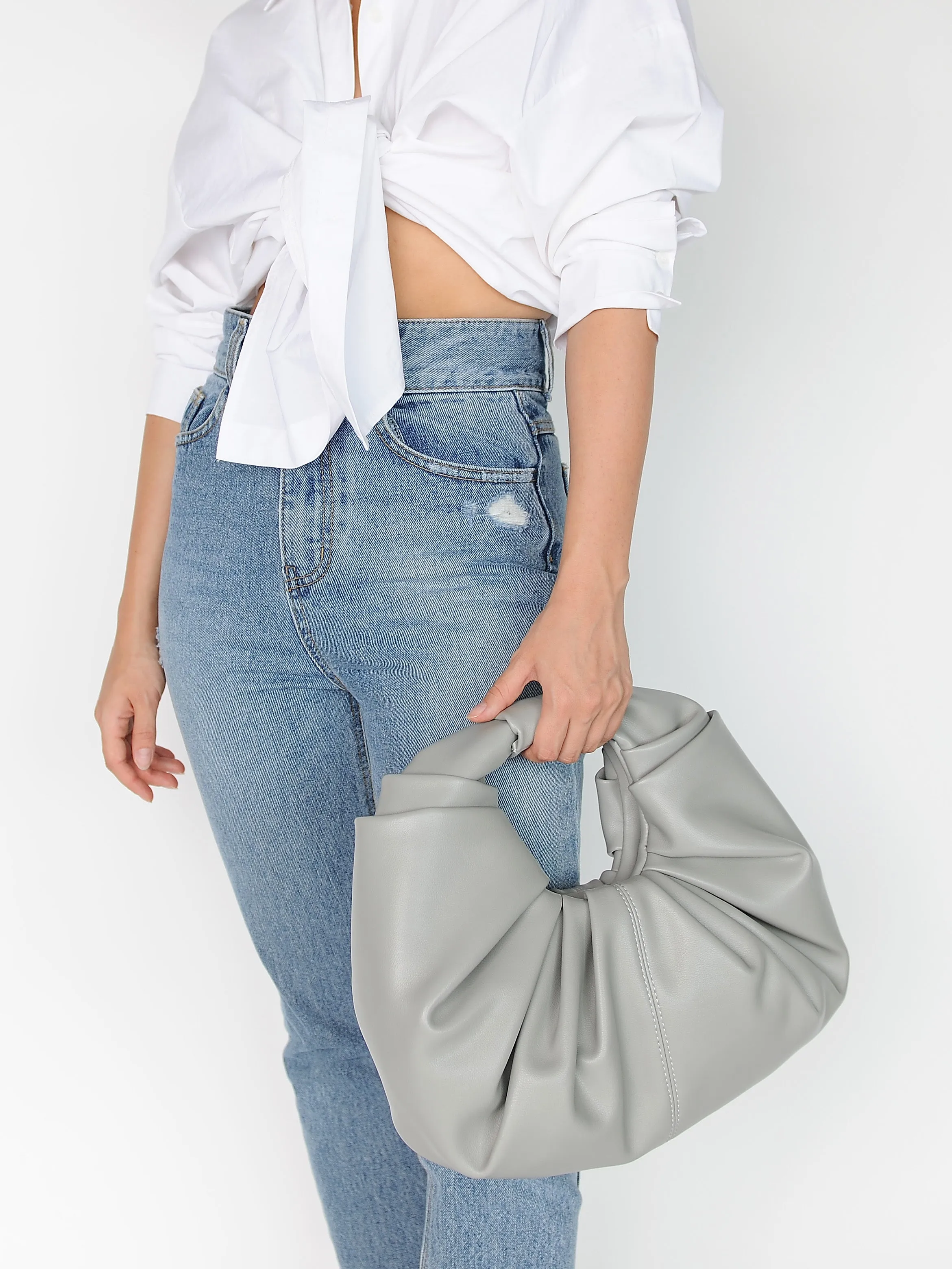 Grey Croissant Bag