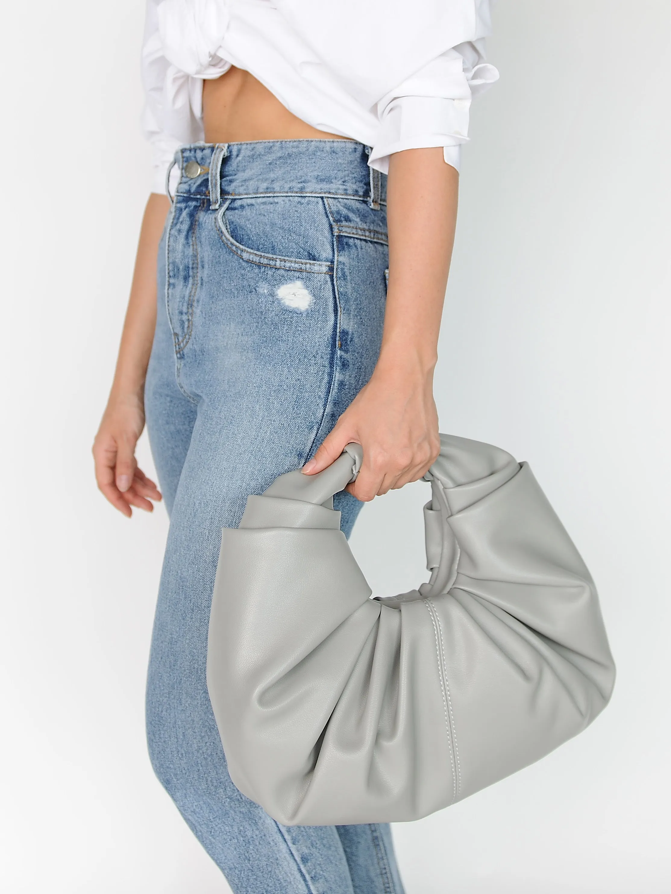 Grey Croissant Bag