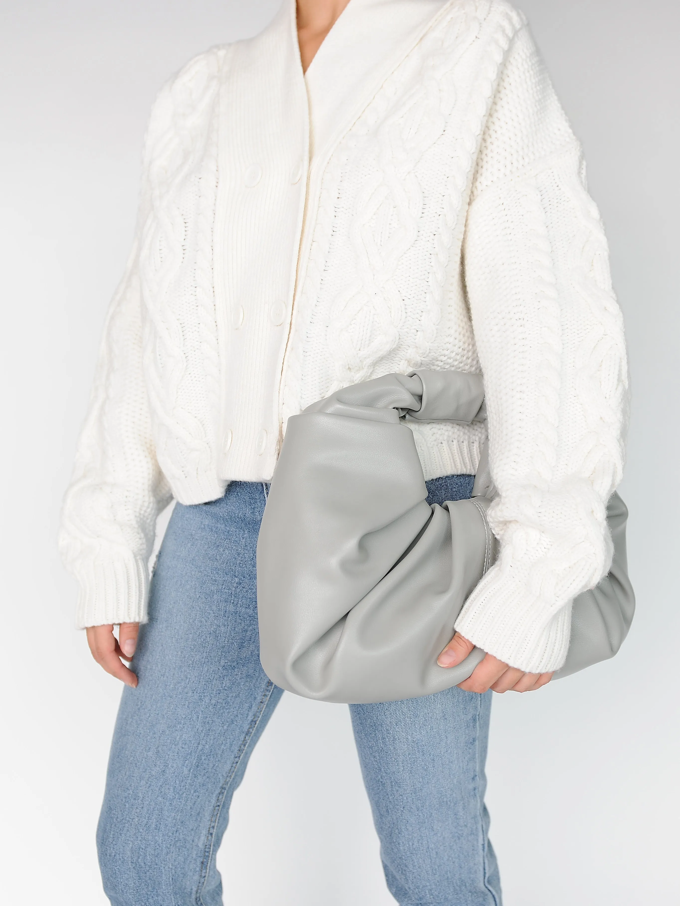 Grey Croissant Bag