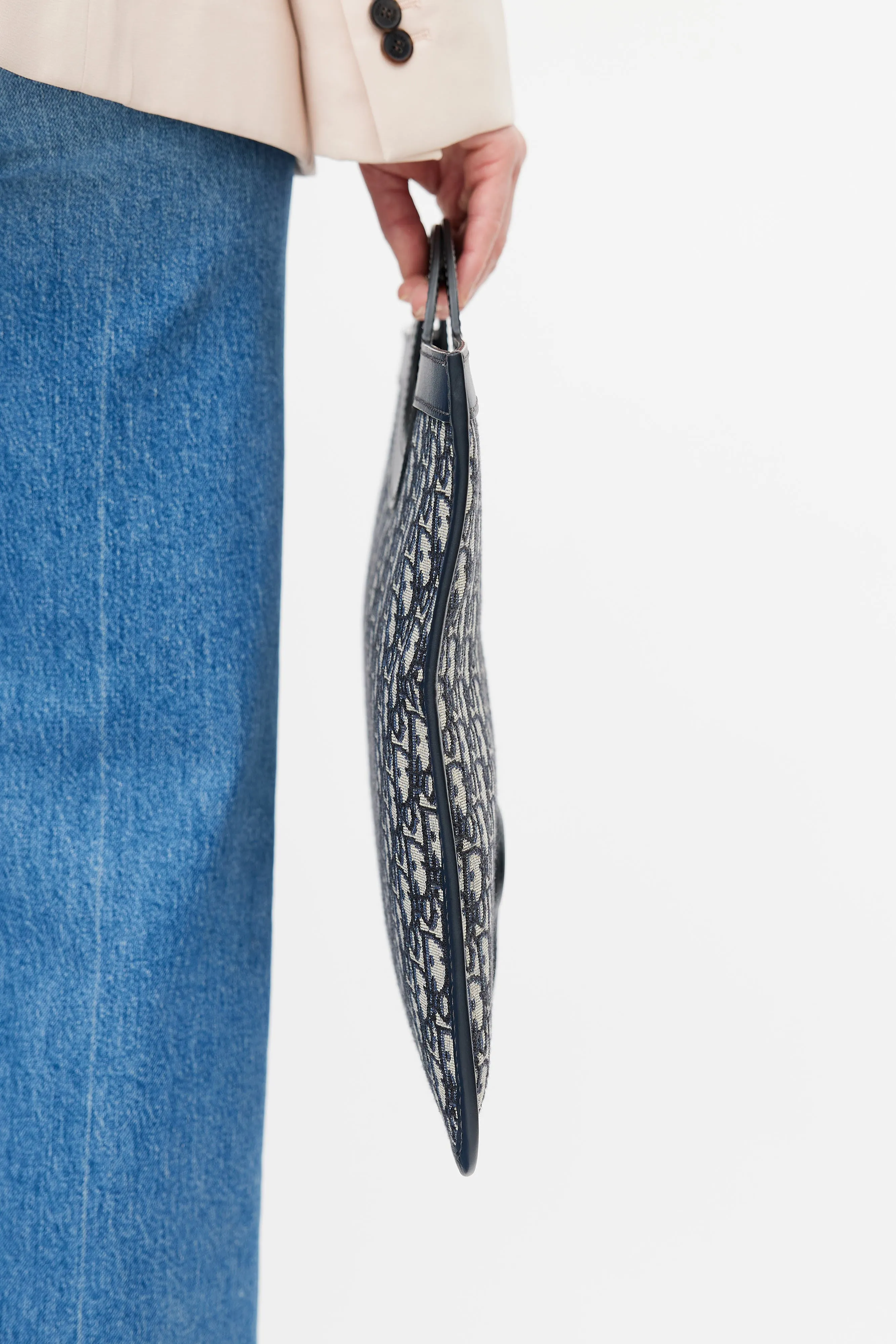 Grey Oblique Monogram Foldable Clutch