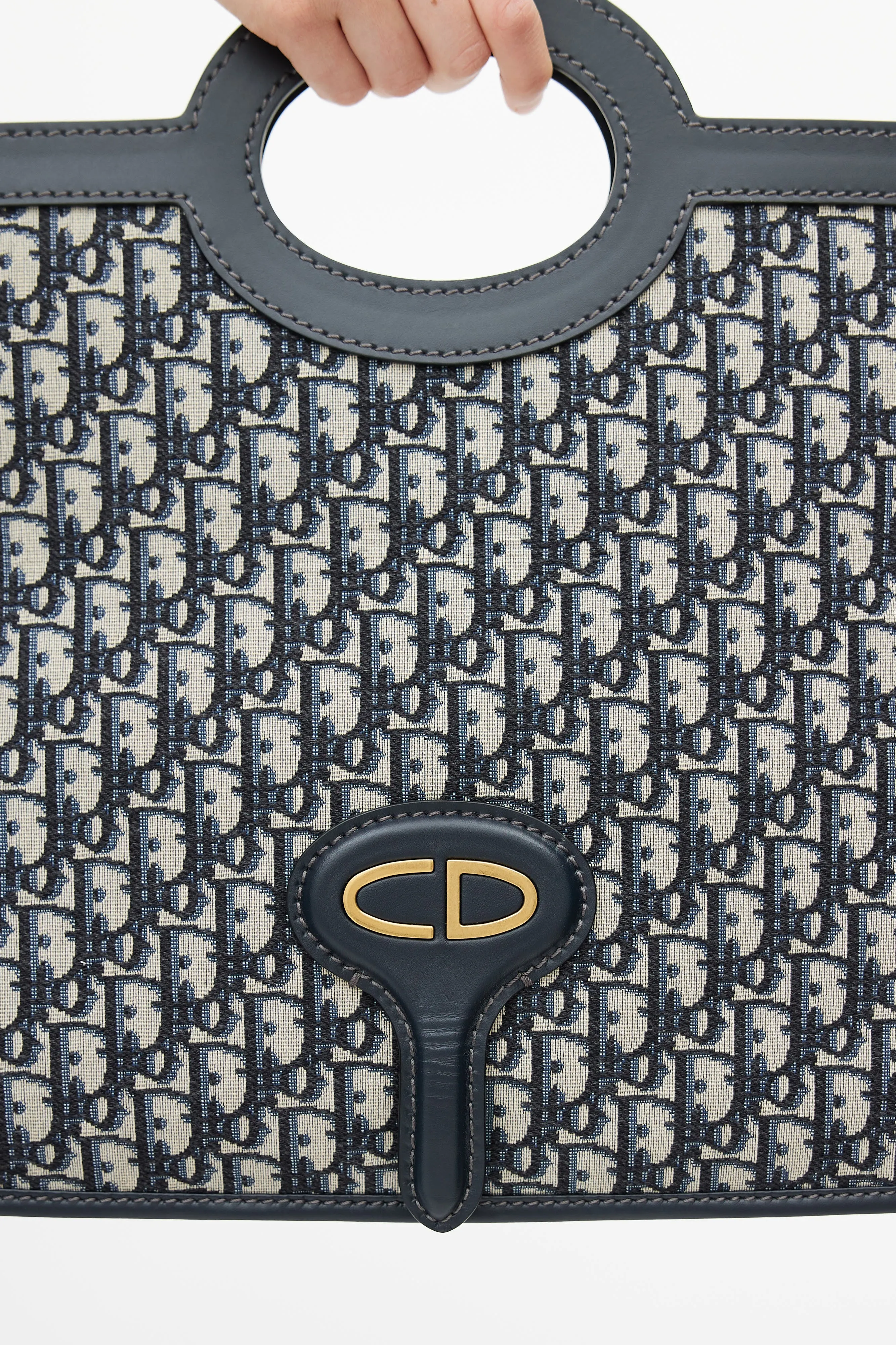 Grey Oblique Monogram Foldable Clutch
