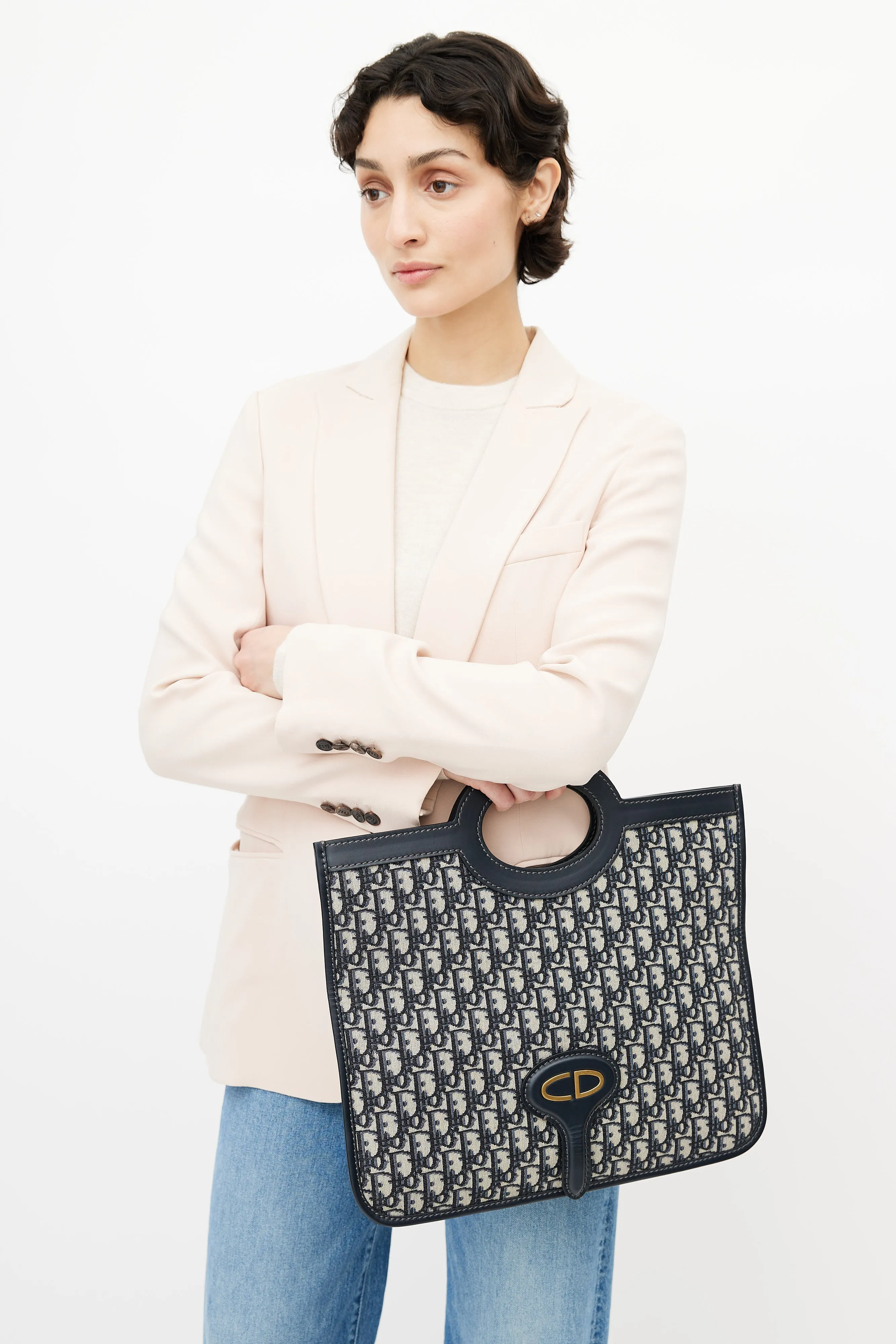 Grey Oblique Monogram Foldable Clutch
