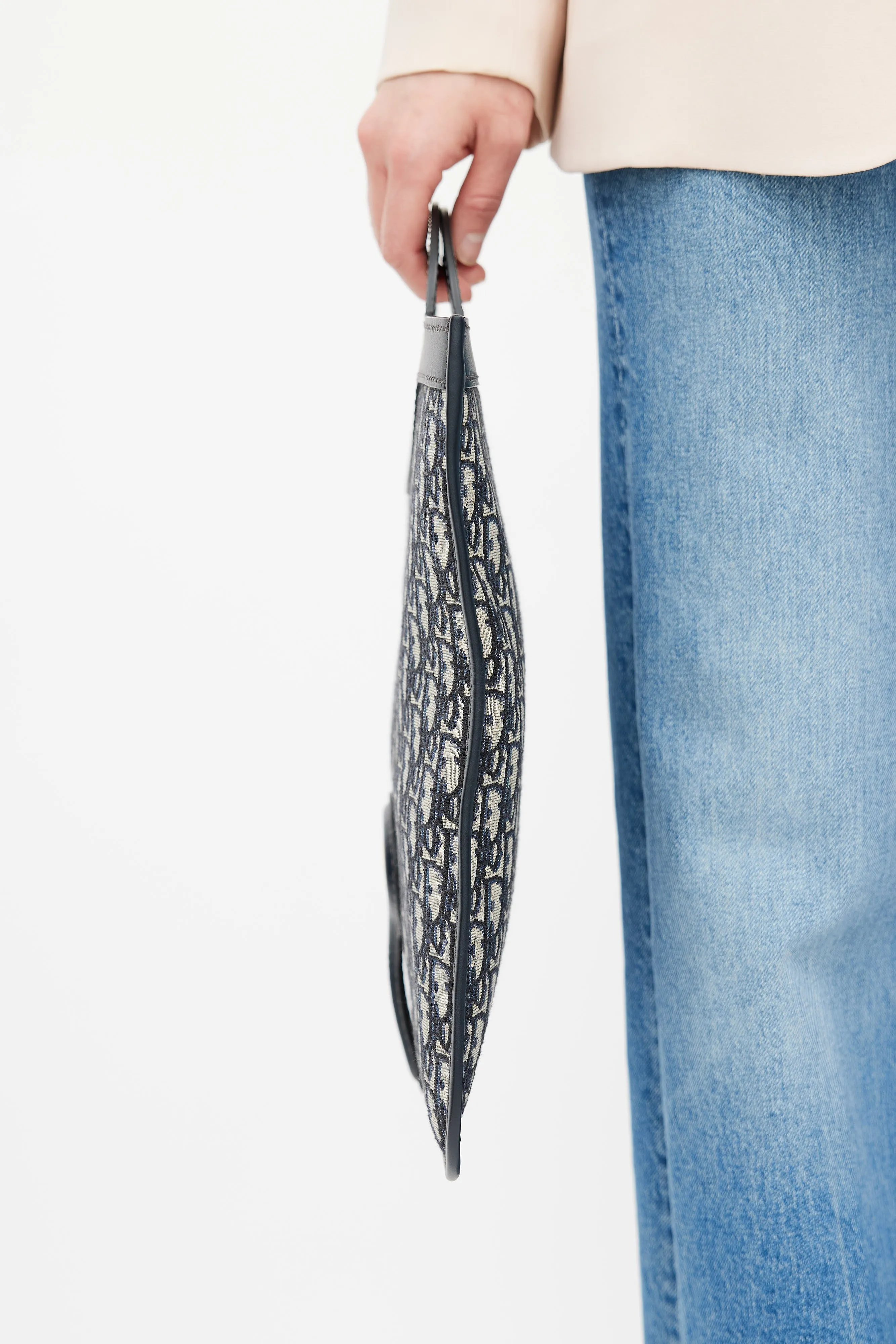 Grey Oblique Monogram Foldable Clutch