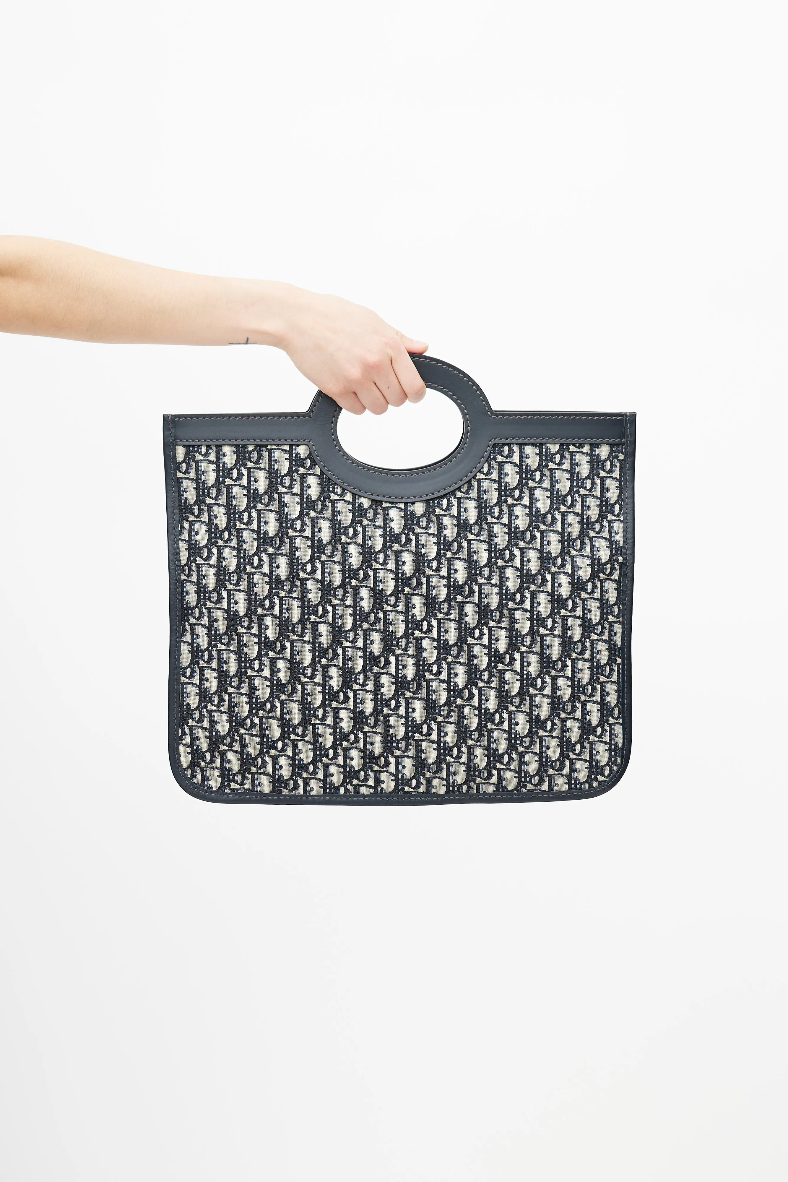 Grey Oblique Monogram Foldable Clutch