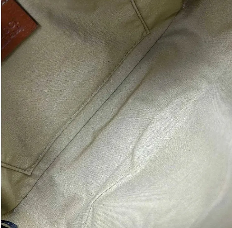 Gucci Brown Supreme Cloth Satchel Bag