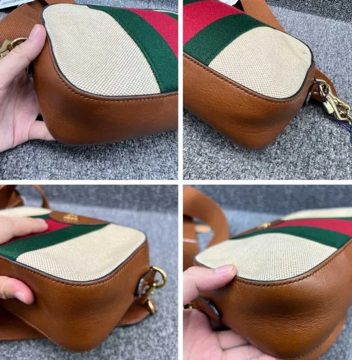Gucci Brown Supreme Cloth Satchel Bag