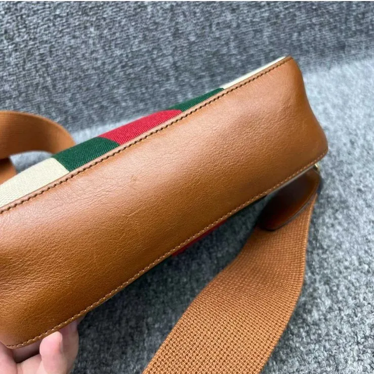 Gucci Brown Supreme Cloth Satchel Bag