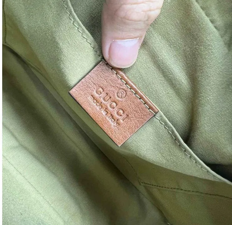 Gucci Brown Supreme Cloth Satchel Bag