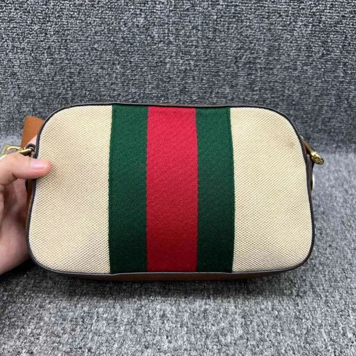 Gucci Brown Supreme Cloth Satchel Bag