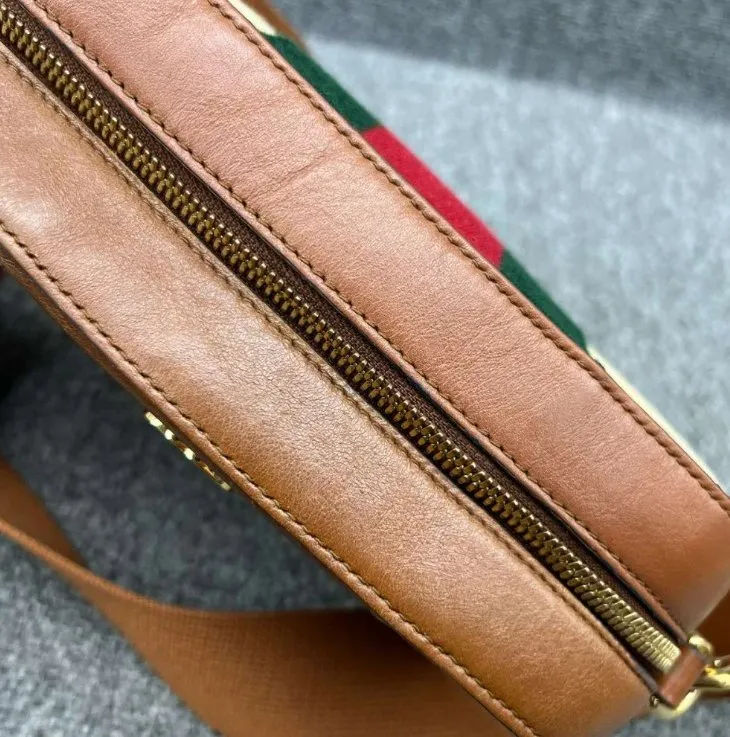 Gucci Brown Supreme Cloth Satchel Bag
