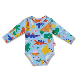 Halcyon Nights Long Sleeve Bodysuit - Dino Days