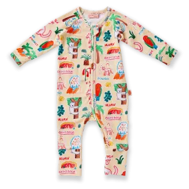 Halcyon Nights Long Sleeve Zipsuit - Cooee