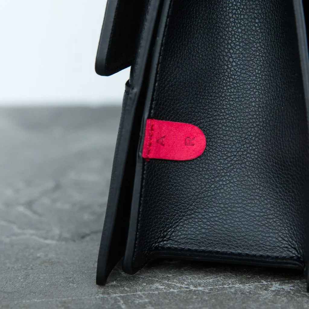 Hamilton Satchel with Signet in Black