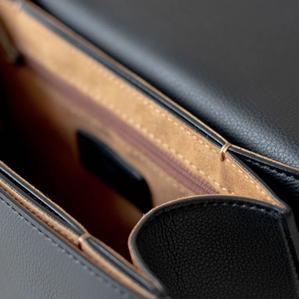Hamilton Satchel with Signet in Black