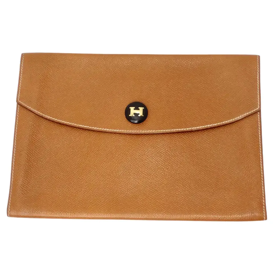Hermes Pouchette Rio Envelope in Camel