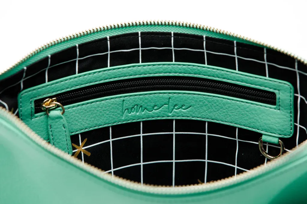 Home-Lee Oversized Clutch Bag with adjustable strap - Mint