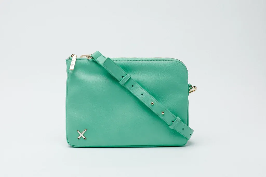 Home-Lee Oversized Clutch Bag with adjustable strap - Mint