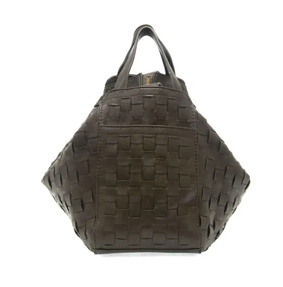 Joy Susan Brenna Woven Bowler Satchel