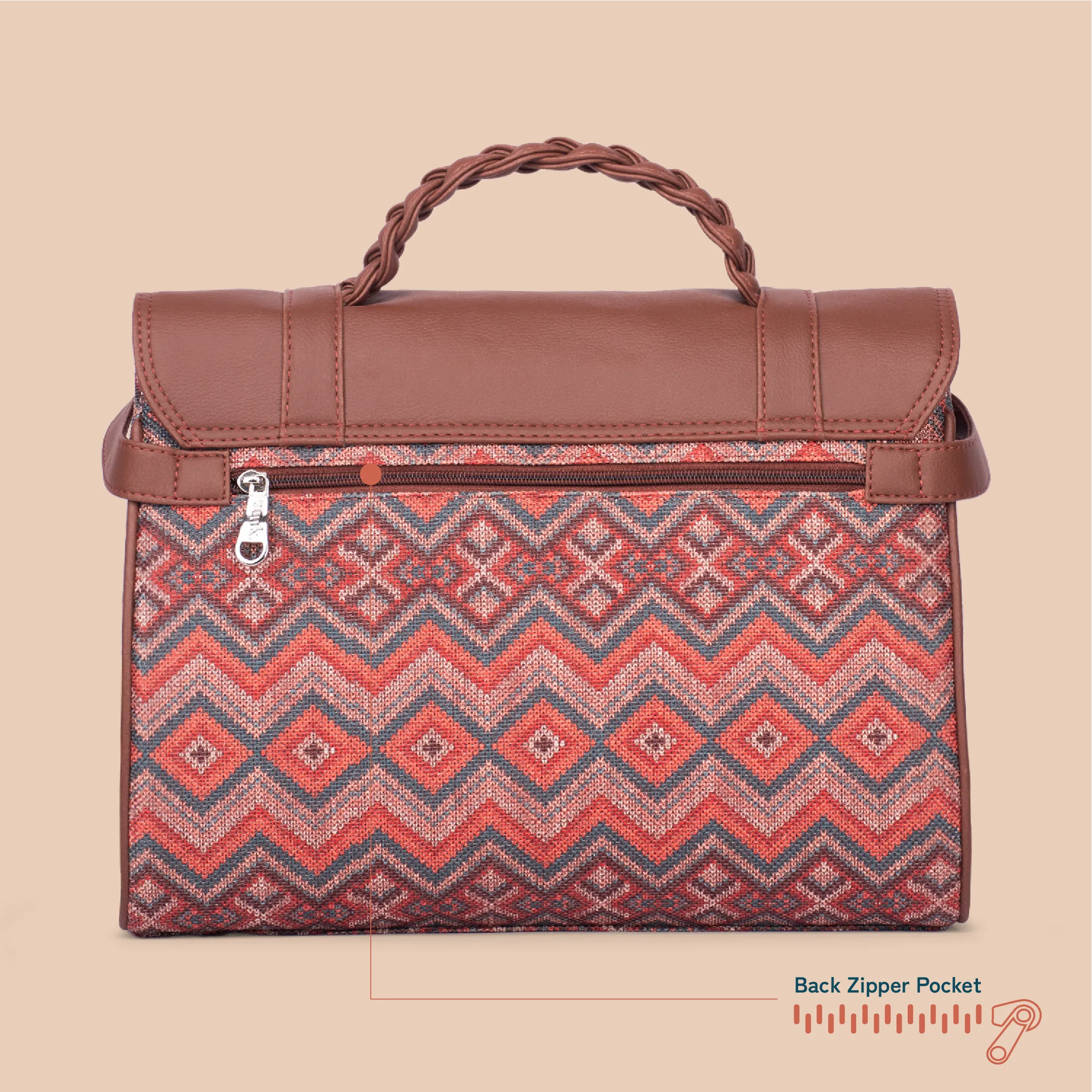 Konkona Heritage Satchel Bag - Gwalior Weaves