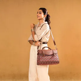 Konkona Heritage Satchel Bag - Gwalior Weaves
